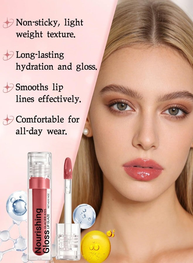 Lestpola Plumping Lip Gloss for Women, Glossy Finish Lip Tint Stain, Hydrating Moisturizing Lips Care Tinted Lips Oil, Non-Sticky Long Lasting Shine Lipgloss Lipstick, Plumping LipGloss Oil Makeup-02 Orange - Image 3